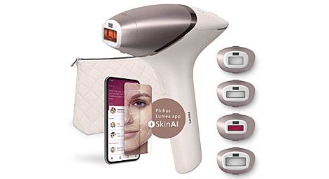 Produkt Philips Lumea IPL 9900 Series IPL。